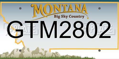 GTM2802 Montana License Plate