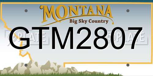 GTM2807 Montana License Plate