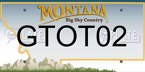 GTOT02 Montana License Plate