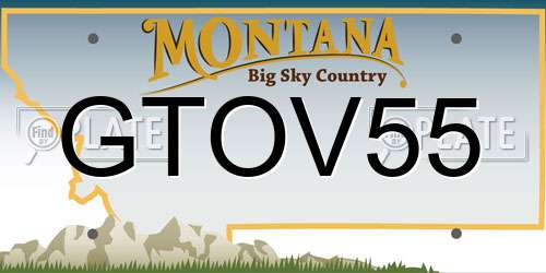 GTOV55 Montana License Plate