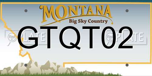 GTQT02 Montana License Plate
