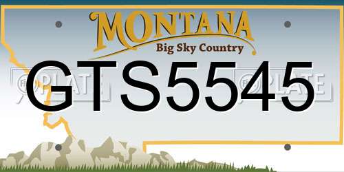 GTS5545 Montana License Plate