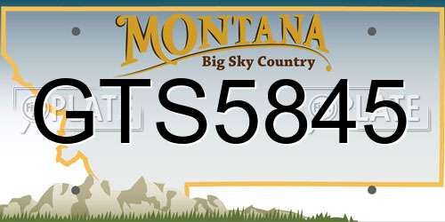 GTS5845 Montana License Plate