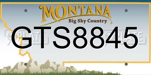 GTS8845 Montana License Plate