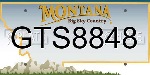GTS8848 Montana License Plate
