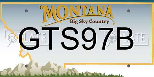 GTS97B Montana License Plate