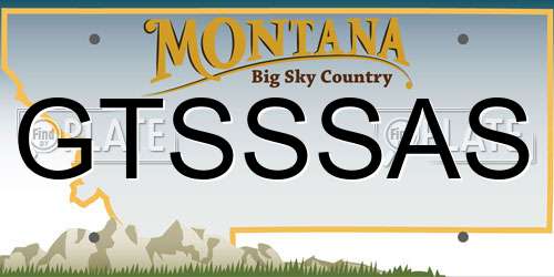 GTSSSAS Montana License Plate