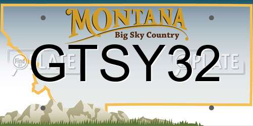 GTSY32 Montana License Plate
