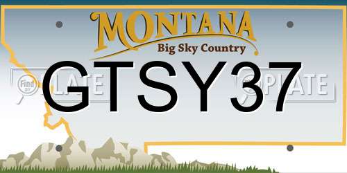 GTSY37 Montana License Plate
