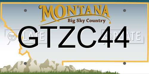 GTZC44 Montana License Plate