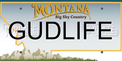 GUDLIFE Montana License Plate