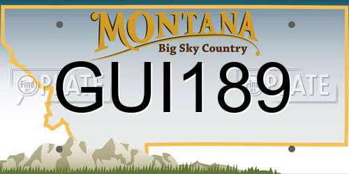 GUI189 Montana License Plate