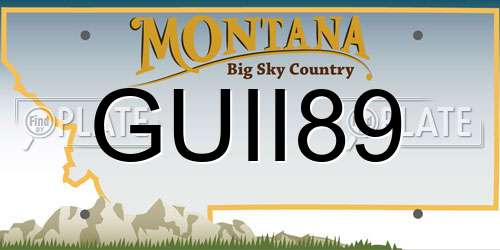 GUII89 Montana License Plate