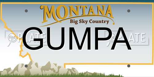 GUMPA Montana License Plate