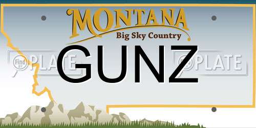 GUNZ Montana License Plate