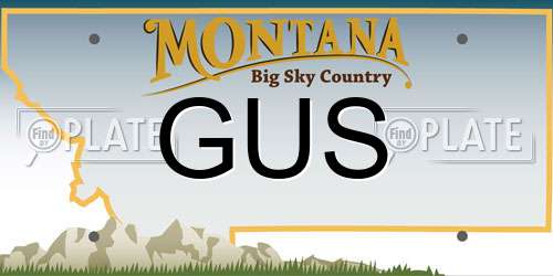 GUS Montana License Plate