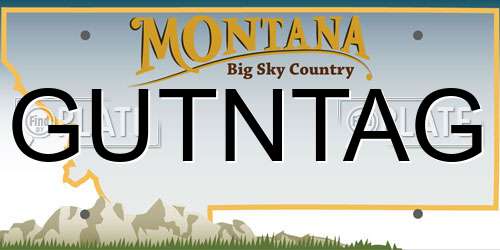 GUTNTAG Montana License Plate