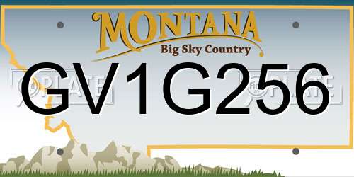 GV1G256 Montana License Plate