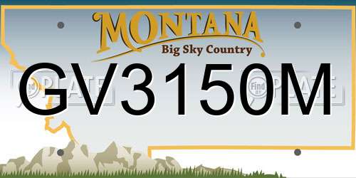 GV3150M Montana License Plate