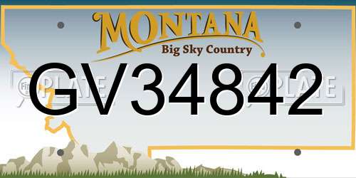 GV34842 Montana License Plate