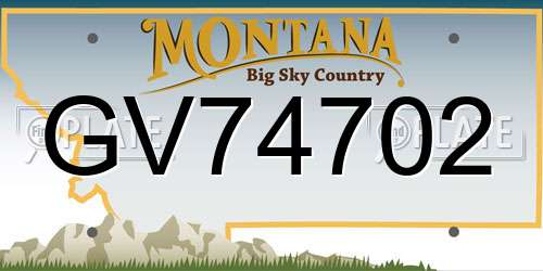 GV74702 Montana License Plate