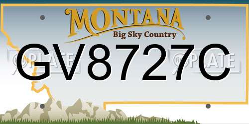 GV8727C Montana License Plate