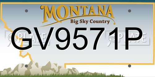 GV9571P Montana License Plate