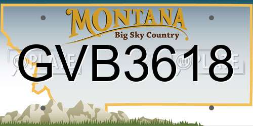 GVB3618 Montana License Plate