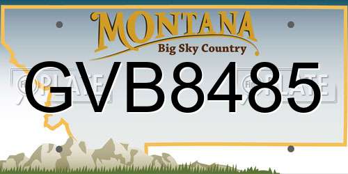 GVB8485 Montana License Plate