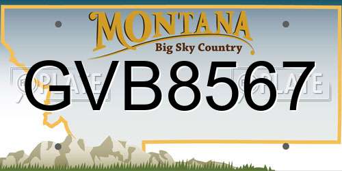 GVB8567 Montana License Plate