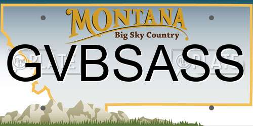 GVBSASS Montana License Plate