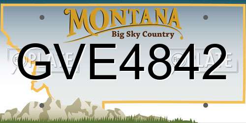 GVE4842 Montana License Plate