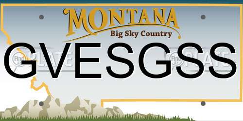 GVESGSS Montana License Plate