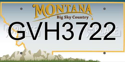 GVH3722 Montana License Plate