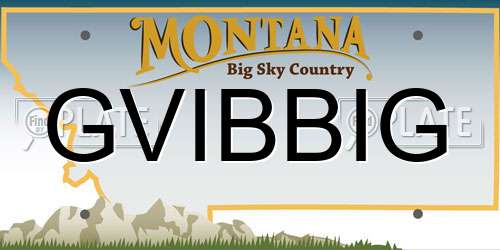 GVIBBIG Montana License Plate