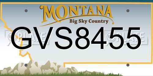 GVS8455 Montana License Plate