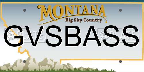 GVSBASS Montana License Plate