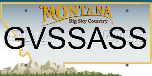GVSSASS Montana License Plate