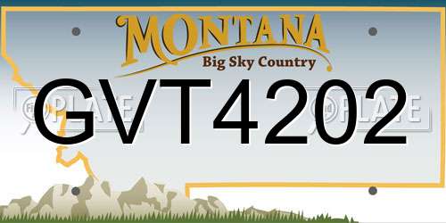 GVT4202 Montana License Plate