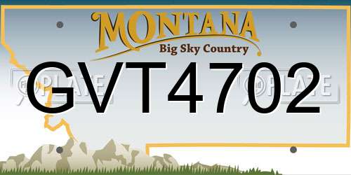 GVT4702 Montana License Plate