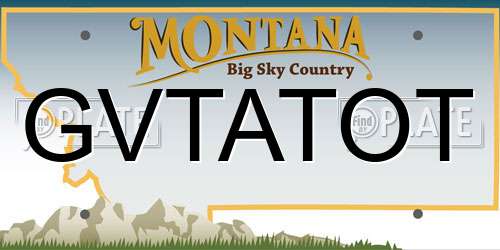 GVTATOT Montana License Plate