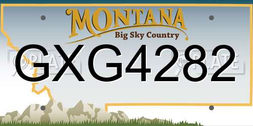 GXG4282 Montana License Plate