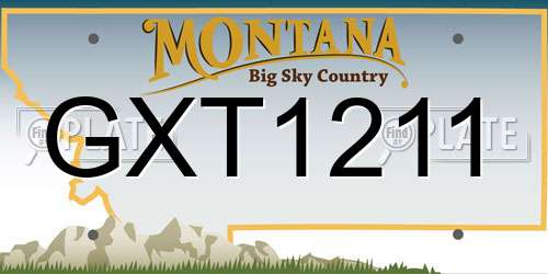 GXT1211 Montana License Plate