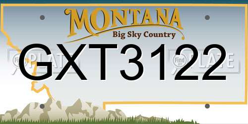 GXT3122 Montana License Plate