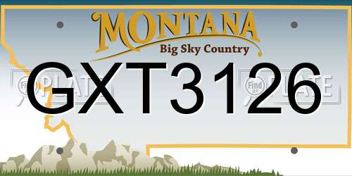 GXT3126 Montana License Plate