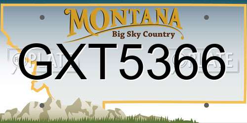 GXT5366 Montana License Plate