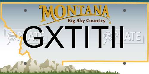 GXTITII Montana License Plate
