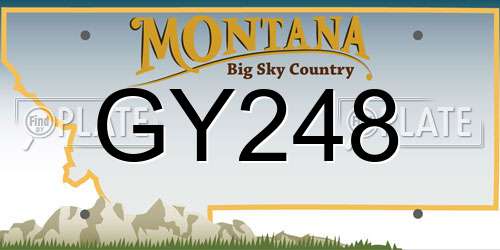 GY248 Montana License Plate