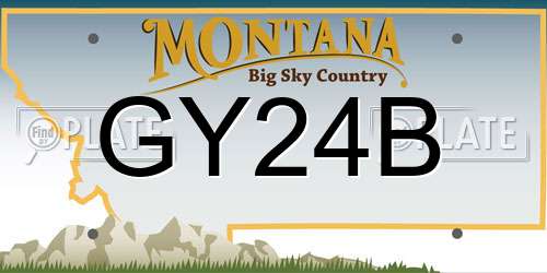 GY24B Montana License Plate