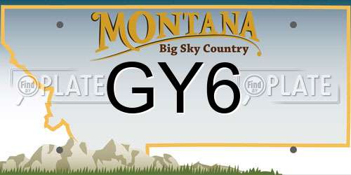 GY6 Montana License Plate